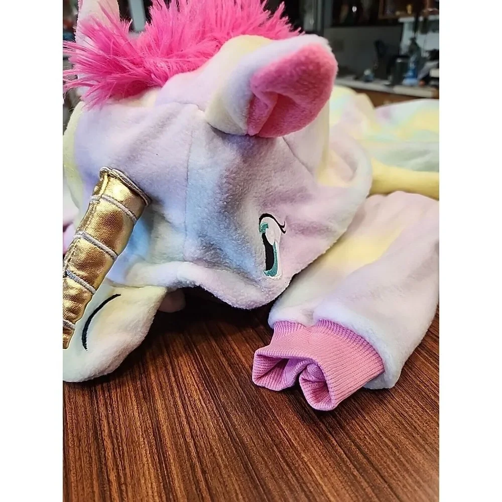 Childs M Pastel Unicorn Costume w Pockets Halloween, Dress up,‎ Party, Cosplay